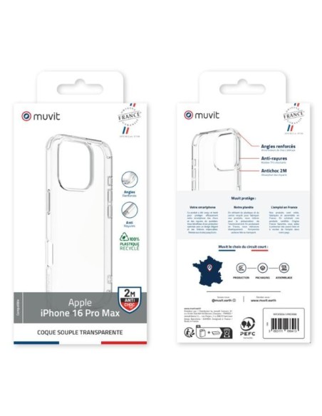 COQUE TRANSPARENTE 2M RECYCLEE IPHONE 16 PRO MAX