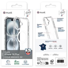 COQUE TRANSPARENTE MAGSAFE 3M IPHONE 16 PLUS 2