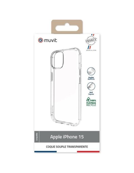 COQUE TRANSPARENTE RECYCLEE IPHONE 15
