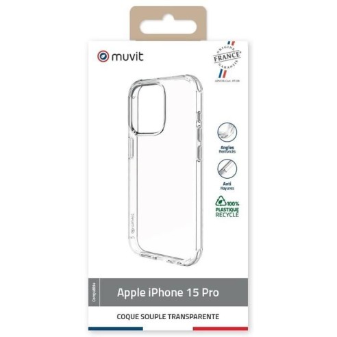 COQUE TRANSPARENTE RECYCLEE IPHONE 15 PRO