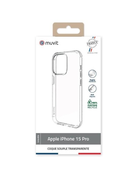 COQUE TRANSPARENTE RECYCLEE IPHONE 15 PRO