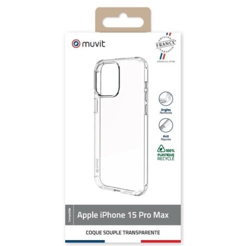 COQUE TRANSPARENTE RECYCLEE IPHONE 15 PRO MAX