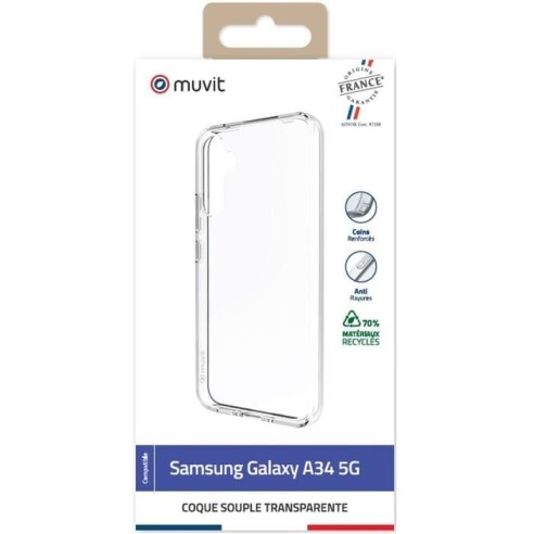 COQUE TRANSPARENTE RECYCLEE SAMSUNG GALAXY A34 5G