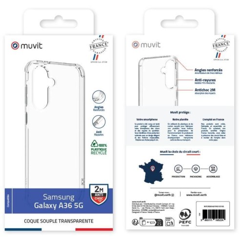 COQUE TRANSPARENTE RECYCLEE SAMSUNG GALAXY A36 5G