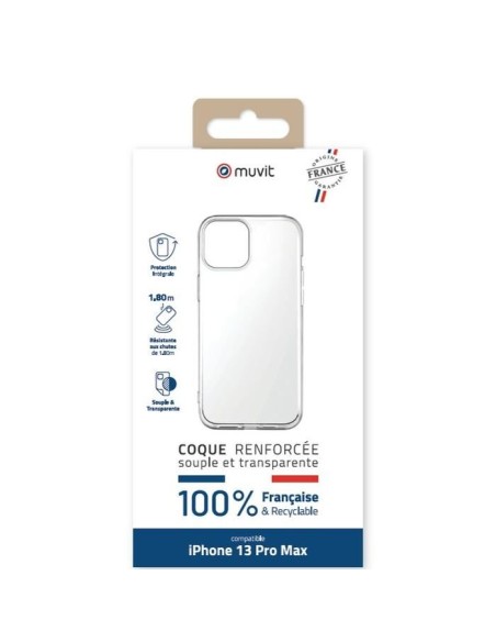 COQUE TRANSPARENTE RENFORCEE 1,8M IPHONE 13 PRO MAX