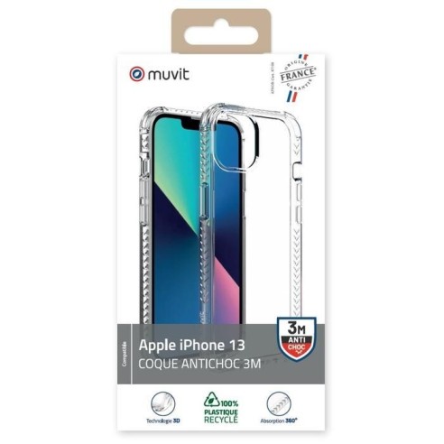 COQUE TRANSPARENTE RENFORCEE 3M IPHONE 13