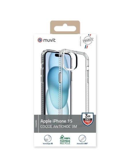 COQUE TRANSPARENTE RENFORCEE 3M IPHONE 15