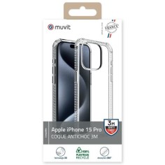 COQUE TRANSPARENTE RENFORCEE 3M IPHONE 15 PRO 2