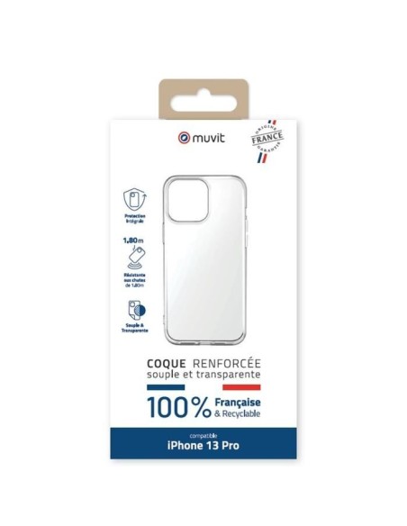 COQUE TRANSPARENTE SOUPLE RENFORCEE IPHONE 13 PRO