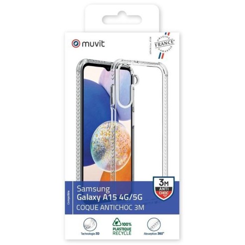 COQUE TRANSPARENTE RENFORCEE 3M SAMSUNG GALAXY A15 4G/5G