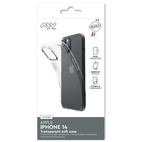 MYWAY FRANCE COQUE SOUPLE TRANSPARENTE IPHONE 14
