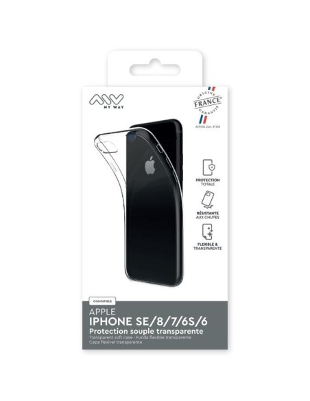 MYWAY FRANCE COQUE SOUPLE TRANSPARENTE IPHONE SE/8/7/6S/6