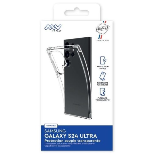 MYWAY FRANCE COQUE SOUPLE TRANSPARENTE SAMSUNG GALAXY S24 ULTRA