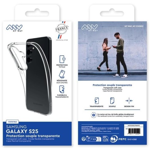 MYWAY FRANCE COQUE SOUPLE TRANSPARENTE SAMSUNG GALAXY S25