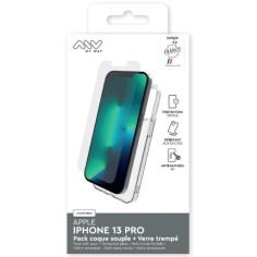 MYWAY FRANCE PACK COQUE SOUPLE + VERRE TREMPE IPHONE 13 PRO 2