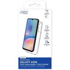 MYWAY FRANCE PACK COQUE SOUPLE + VERRE TREMPE SAMSUNG GALAXY A05S 2