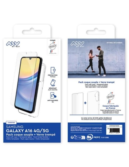 MYWAY FRANCE PACK COQUE SOUPLE + VERRE TREMPE SAMSUNG GALAXY A16 4G/5G
