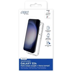 MYWAY FRANCE PACK COQUE SOUPLE + VERRE TREMPE SAMSUNG GALAXY S24 2