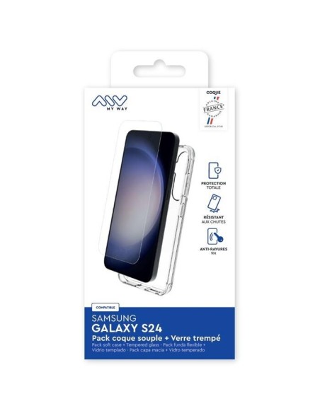 MYWAY FRANCE PACK COQUE SOUPLE + VERRE TREMPE SAMSUNG GALAXY S24