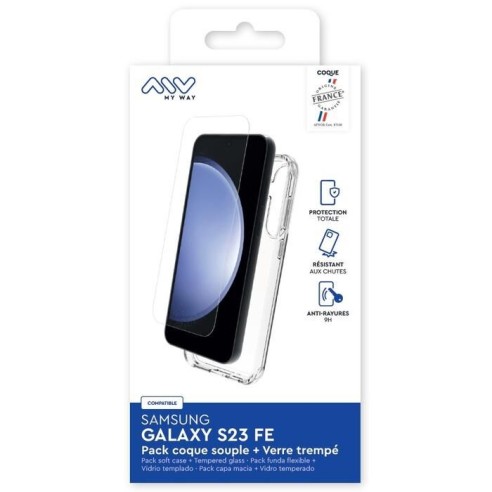MYWAY FRANCE PACK COQUE SOUPLE + VERRE TREMPE SAMSUNG GALAXY S23 FE