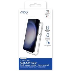 MYWAY FRANCE PACK COQUE SOUPLE + VERRE TREMPE SAMSUNG GALAXY S24+ 2