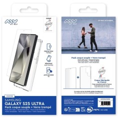 MYWAY FRANCE PACK COQUE SOUPLE + VERRE TREMPE SAMSUNG GALAXY S25 ULTRA 2