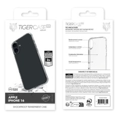 TIGER CASE LITE FRANCE COQUE TRANSPARENTE 2M IPHONE 16 GARANTIE VIE 2