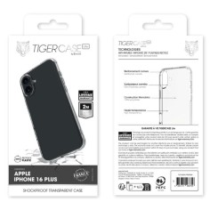 TIGER CASE LITE FRANCE COQUE TRANSPARENTE 2M IPHONE 16 PLUS GARANTIE VIE 2