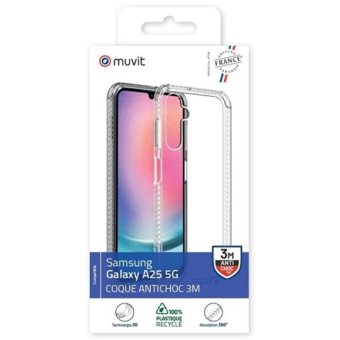 COQUE TRANSPARENTE RENFORCEE 3M SAMSUNG GALAXY A25 5G