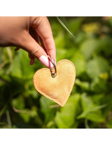 Porte-clés Coeur en cuir Pailleté Or Klimt
