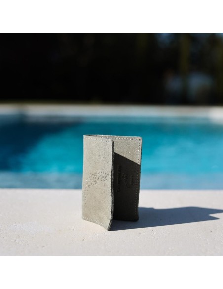 Etui Double à Cartes en cuir Pailleté Tilleul