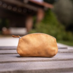 Midi Trousse à trésors en cuir Pailleté Or Klimt