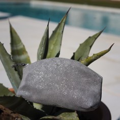 Midi Trousse à Trésors en cuir Pailleté Plume