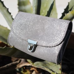 Portefeuille Royal en cuir Pailleté Plume