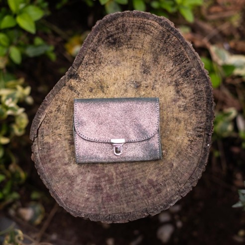 Portefeuille Royal en cuir Pailleté Sapin Cuivré