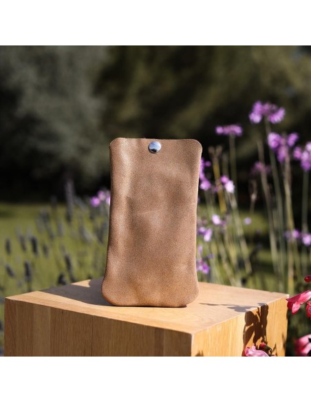 Pochette Téléphone en cuir Pailleté Cacahuète