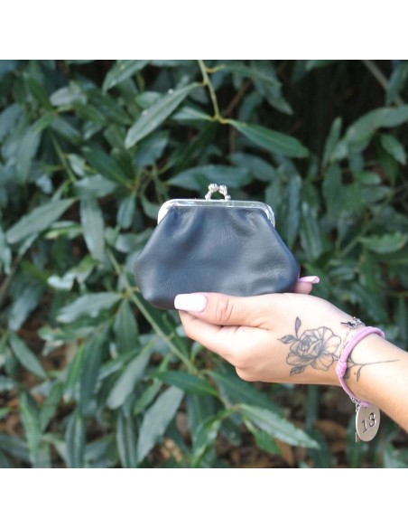 Porte-Monnaie Reine en cuir Mixte Noir