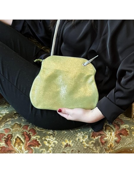 Sac Kiwi en cuir Pailleté Aloe Cuivré