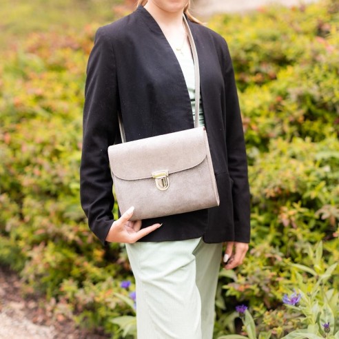 Sac Royal en cuir Pailleté Biche