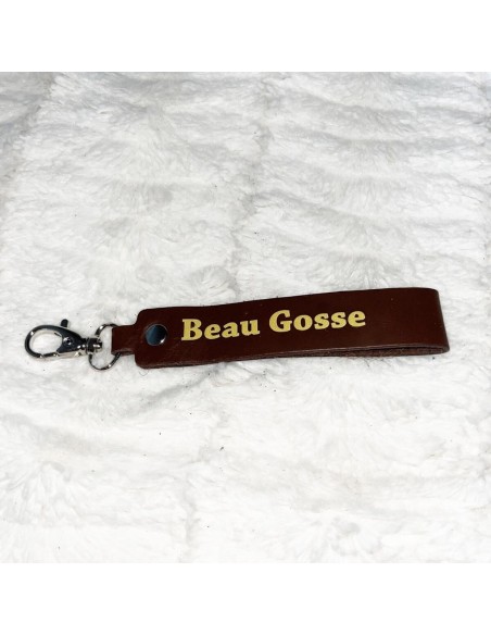 Porte-clés Message Beau Gosse - Ebène