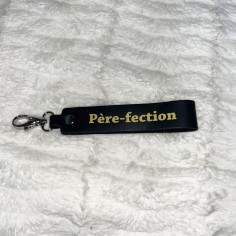 Porte-clés Message Père-Fection - Noir