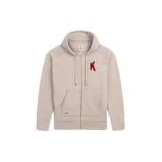 Sweat à Capuche Amande Broderie