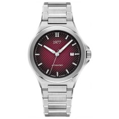 Montre 1977 Arsène Cadran Lie-de-vin Bracelet Acier