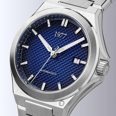 Montre 1977 Arsène Cadran Bleu Bracelet Acier