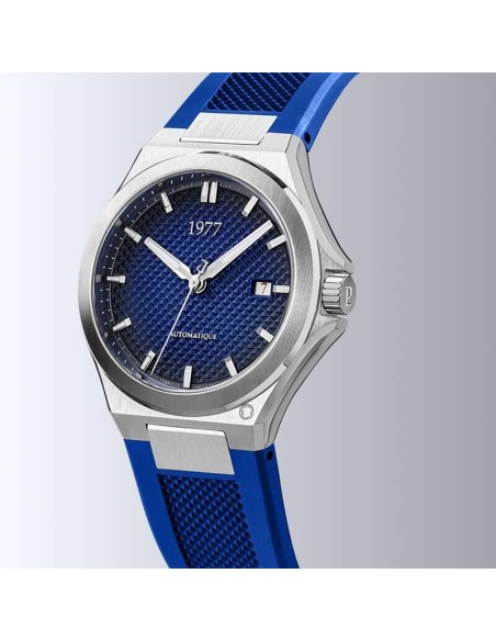 Montre 1977 Arsène Cadran Bleu Bracelet FKM Bleu
