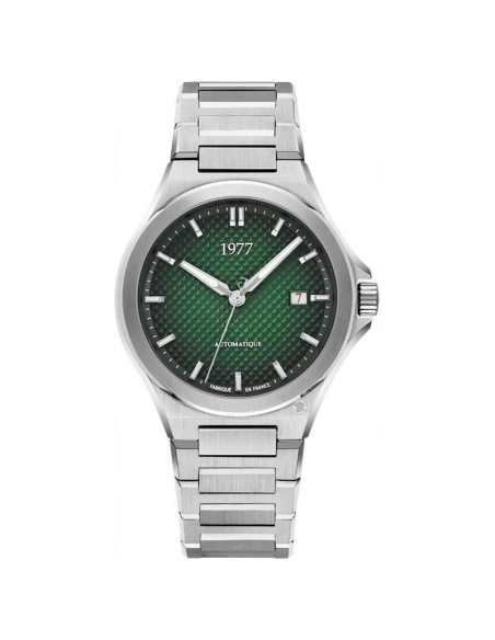 Montre 1977 Arsène Cadran Vert Bracelet Acier