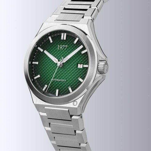 Montre 1977 Arsène Cadran Vert Bracelet Acier
