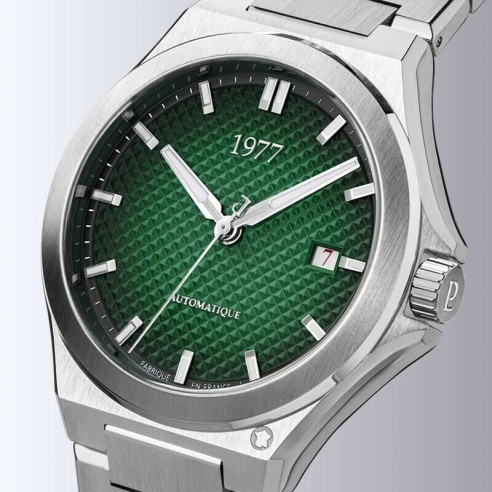 Montre 1977 Arsène Cadran Vert Bracelet Acier