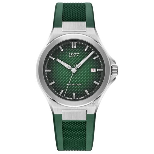 Montre 1977 Arsène Cadran Vert Bracelet FKM Vert
