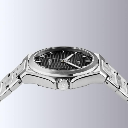 Montre 1977 Arsène Cadran Noir Bracelet Acier